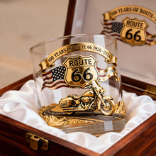 Load image into Gallery viewer, Celebrate the Journey - 100 Years Of Route Personalized Gifts For Bikers - Custom 11oz Round Glass Glass PopCulturePrints