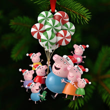 Load image into Gallery viewer, "Celebrate Family Joy with Customized Love" - Festive Family Fun Christmas Ornament - Personalized Gifts for Parents, Kids, and Grandparents Ornament PopCulturePrints