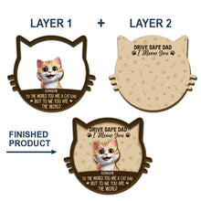 Load image into Gallery viewer, Drive Safe Mom, We Meow You! - Personalized Custom 3D Cat Car Visor Clip, Perfect Gift for Cat Moms Car Visor Clip PopCulturePrints