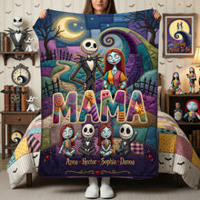 Load image into Gallery viewer, “Embrace the Spookiness!” - Personalized Mom and Kids Spooky Blanket - Custom Gift for Mom, Grandma, Kids Blanket PopCulturePrints