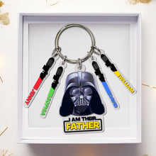 Load image into Gallery viewer, Personalized Father's Day Light Sword Keychain Keychains PopCulturePrints