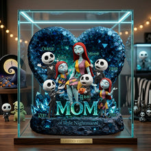 Load image into Gallery viewer, "Mommy of Little Nightmares, for the Scary Fun Mom" - Personalized Horror Mom and Kids Acrylic Plaque - Gift for Mom, Grandma, and Kids Shaped Plaques PopCulturePrints