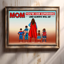 Load image into Gallery viewer, Superhero Mom Personalized Canvas Print Poster & Canvas PopCulturePrints