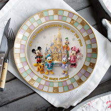 Load image into Gallery viewer, Create Memories Together: Magical Family Ceramic Round Plate - Personalized Gift For Family Ceramic Round Plate PopCulturePrints
