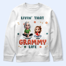Load image into Gallery viewer, “Livin' That Grandma Life” - Personalized T-Shirt for Fabulous Grandmas T-shirt PopCulturePrints