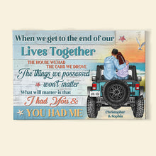 Load image into Gallery viewer, Custom Couple Canvas Art - Romantic Sunset Adventure Gift | Valentine's Day Gifts Poster & Canvas PopCulturePrints