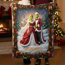 Load image into Gallery viewer, "Celebrate Your First Christmas Together!" - Personalized First Christmas Blanket for Couples Blanket PopCulturePrints
