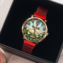 Load image into Gallery viewer, “Blessings from Above” - Personalized Jesus Blessing Mesh Strap Quartz Watch - Perfect Gift for Jesus Lovers, Faithful Friends & Family Quartz Watch PopCulturePrints