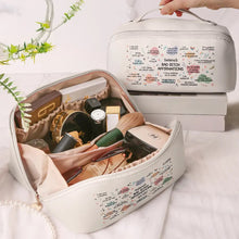 Load image into Gallery viewer, Bad Bi*ch Affirmation - Personalized Leather Makeup Bag Leather Makeup Bag PopCulturePrints