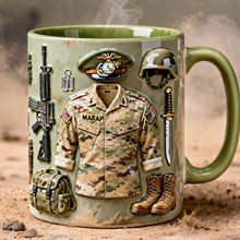 Load image into Gallery viewer, Honoring A True Hero: Personalized Accent Mug for Veterans Coffee Mug PopCulturePrints