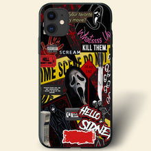 Load image into Gallery viewer, Personalized Ghost Face Phone Case - Perfect Spooky Gift for Horror Fans Phone Case PopCulturePrints