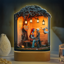 Load image into Gallery viewer, Till Death Do Us Part LED Light - Personalized Horror Couple Gift for Halloween Led Night Light PopCulturePrints