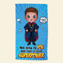 Load image into Gallery viewer, Personalized Superhero Kid Beach Towel - Your Unique Power Beach Towel PopCulturePrints