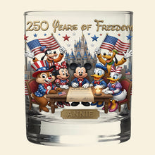 Load image into Gallery viewer, “Celebrate 250 Years of Freedom with a Personal Touch!” - Personalized Round Glass for Patriotic Celebrations