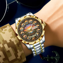 Load image into Gallery viewer, Embrace the Wild - Personalized Deer Hunting Quilted Sofa Cover Men's Watch PopCulturePrints