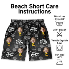 Load image into Gallery viewer, “Best Daddy By Par” - Personalized Funny Golf Lover Unisex Beach Shorts - Perfect Gift for Dad and Grandpa Beach Short PopCulturePrints