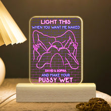 Load image into Gallery viewer, Custom LED Light for Couples - Personalize with Names Led Night Light PopCulturePrints