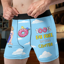 Load image into Gallery viewer, Custom Cartoon Couple Boxer Shorts - Personalized '100% Fat Free' Design | Valentine's Day Gifts Boxer Briefs PopCulturePrints