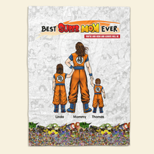 Load image into Gallery viewer, Best Super Mom Ever Blanket - Personalized Gift for Mom, Grandma & More! Blanket PopCulturePrints