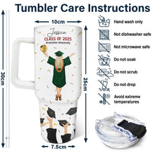 Load image into Gallery viewer, You Believed You Could, So You Did - Personalized 40oz Tumbler With Straw - Gift for Graduates, Dads & Grandpas Tumbler PopCulturePrints