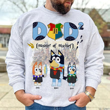 Load image into Gallery viewer, Dad 2: Manager of Mischief Personalized T-Shirt 2D Shirts PopCulturePrints