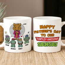 Load image into Gallery viewer, Turtley Awesome Dad Personalized Mug Coffee Mug PopCulturePrints