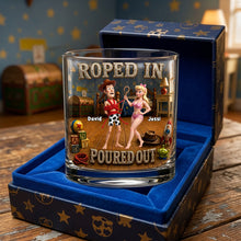Load image into Gallery viewer, Roped In & Chilling Whiskey Glass - Perfect Personalized Gift for Couples