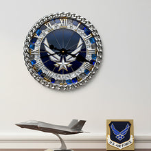Load image into Gallery viewer, Legacy Of Strength Wall Clock - A Personalized Gift for Veterans Hanging Wall Clock PopCulturePrints