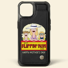 Load image into Gallery viewer, Best Flippin' Mom Ever - Personalized Leather Flip Wallet Phone Case Phone Case PopCulturePrints