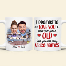 Load image into Gallery viewer, Personalized Couple Mug - Love You Even When We're Old Coffee Mug PopCulturePrints