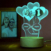 Load image into Gallery viewer, Personalized LED Night Light for Couples | Custom Anniversary Gift Led Night Light PopCulturePrints