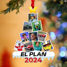 Load image into Gallery viewer, Custom Racing Fan Christmas Ornament - El Plan 2024 Ornament PopCulturePrints