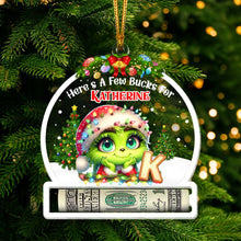 Load image into Gallery viewer, Personalized Christmas Money Holder Ornament for Kids Ornament PopCulturePrints