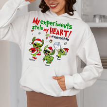 Load image into Gallery viewer, Customizable "My Experiments Stole My Heart" Mom Shirt Shirts PopCulturePrints