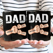Load image into Gallery viewer, Dad - The Man, The Myth, The Legend | Personalized Black Mug for Father’s Day Mug PopCulturePrints
