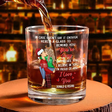 Load image into Gallery viewer, In Case I Don't Say It Enough - Personalized Whiskey Glass for Couples Whiskey Glass PopCulturePrints