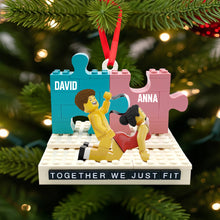 Load image into Gallery viewer, Together We Just Fit - Personalized Couple Ornament Ornament PopCulturePrints
