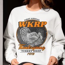 Load image into Gallery viewer, Vintage WKRP Thanksgiving Turkey Drop Sweatshirt Shirts PopCulturePrints
