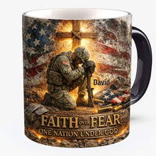 Load image into Gallery viewer, Faith Over Fear Magic Coffee Mug - Personalized Gifts for Veterans Coffee Mug PopCulturePrints