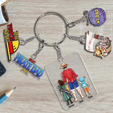 Load image into Gallery viewer, Personalized One Piece Dad Keychain - Father's Day Gift Keychains PopCulturePrints