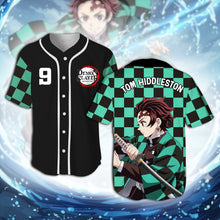 Load image into Gallery viewer, “Unleash the Warrior Within” - Mystic Sword Warrior Baseball Jersey Shirt - Personalized Gift for Anime Lovers, Friends, Family AOP Products PopCulturePrints