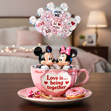 Load image into Gallery viewer, Love is... Being Together Forever - Personalized Couple Plaque Gift Shaped Plaques PopCulturePrints