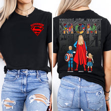 Load image into Gallery viewer, #1 Mom Shirt - Superhero Inspired Personalized Gift for Moms, Grandmas & Wonderful Women Shirts PopCulturePrints