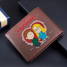 Load image into Gallery viewer, Personalized PU Leather Wallet for Couples - Sweetest Valentines Leather Wallet PopCulturePrints