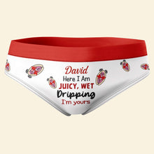 Load image into Gallery viewer, Personalized Juicy & Wet Women's Briefs - Customizable Fun Gift Boxer Briefs PopCulturePrints