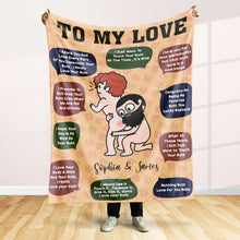 Load image into Gallery viewer, Personalized Love Blanket for Couples - Unique Gift for Your Special Someone Blanket PopCulturePrints