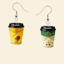 Load image into Gallery viewer, Coffee Princess Earrings - Personalized Gifts for a Magical Touch Earrings PopCulturePrints