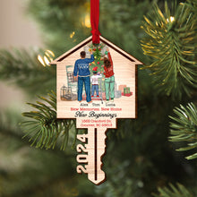 Load image into Gallery viewer, Custom Family Wood Ornament - New Home & Christmas Keepsake Ornament PopCulturePrints