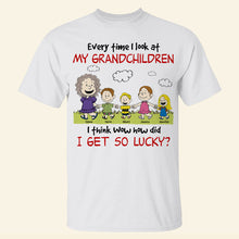 Load image into Gallery viewer, Personalized Grandchildren Cartoon T-Shirt Shirts PopCulturePrints
