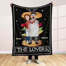 Load image into Gallery viewer, Personalized Couple Blanket - The Lovers Design Blanket PopCulturePrints